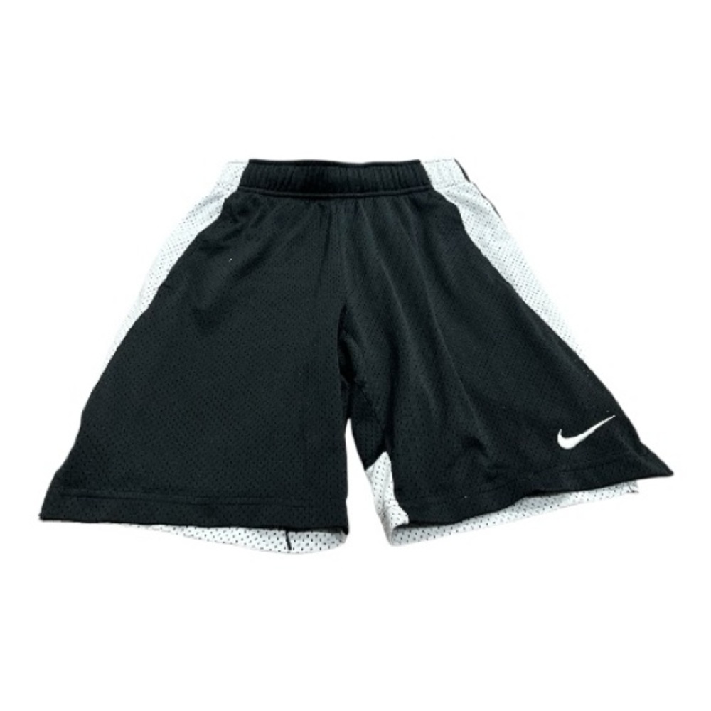 Nike Boys Athletic Shorts, Size Small 6-7, Black White Logo
